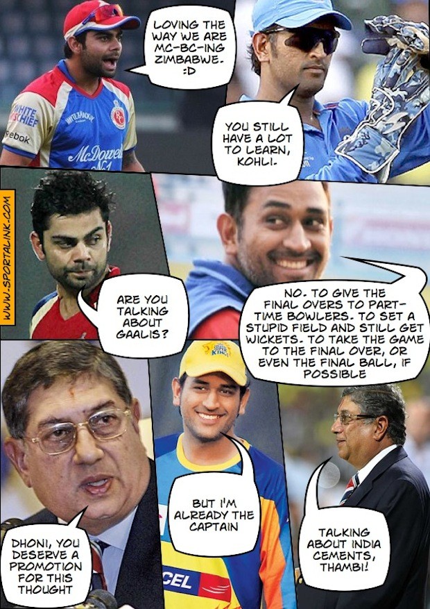 Super Funny - Kohli and Dhoni talking about the Zimbabwe series :P