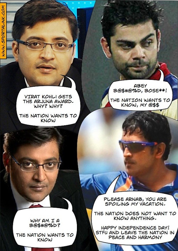 Arnab Goswami - Why Virat Kohli gets Arjuna Award?