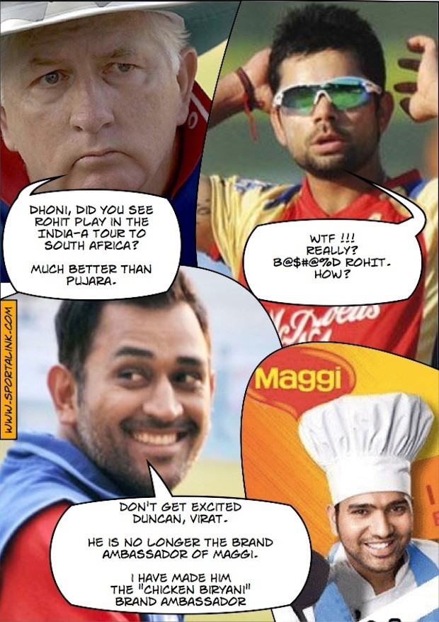 LOL...Dhoni makes Rohit Sharma - "Chicken Biryani" Ambassador