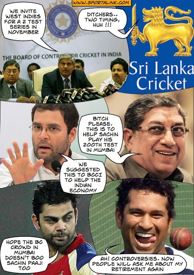 Tendulkar in another controversy? BCCI plans a 2 test series :P