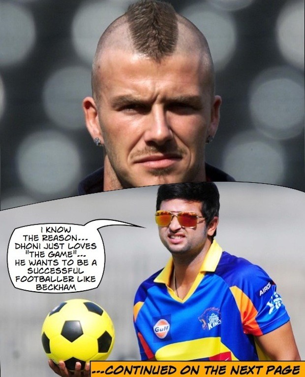 Raina thinks Dhoni is copying Beckham