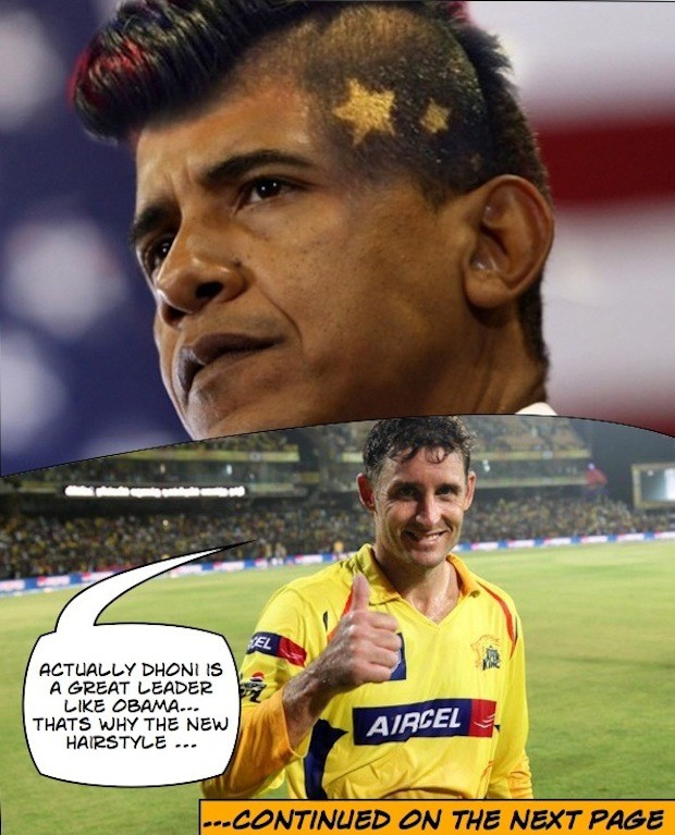 Hussey thinks Dhoni is a great leader like Obama