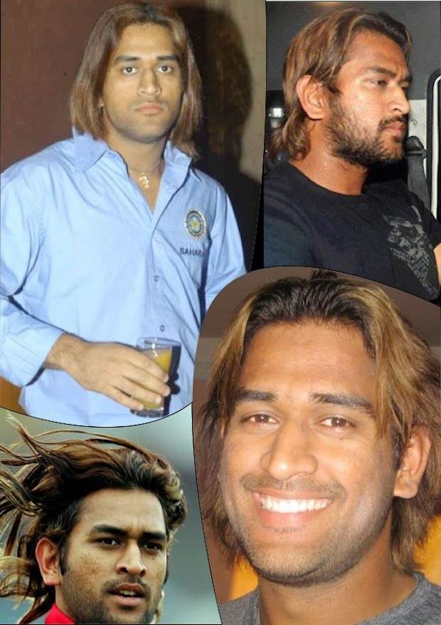 MS Dhoni Adding some color to life ... err ... hair