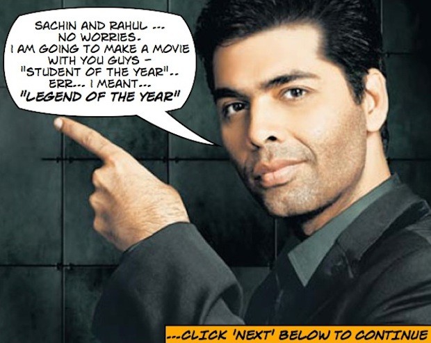 Karan Johar to make "Legend of the Year" with Sachin and Rahul