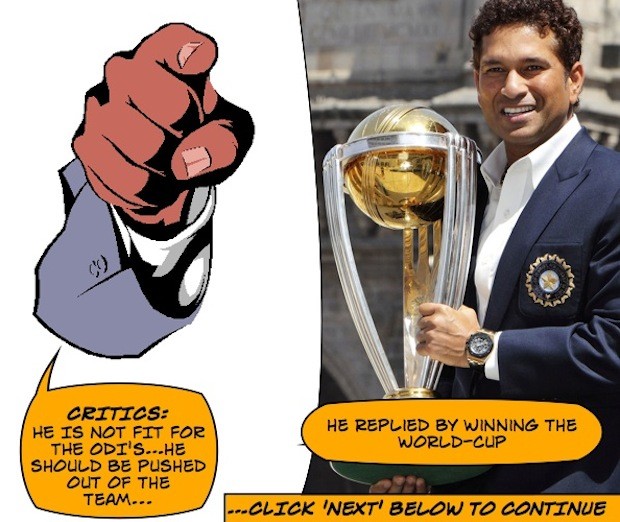 Sachin won the world cup