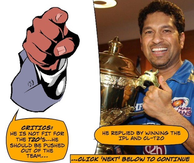 Sachin won the IPL and CL-T20