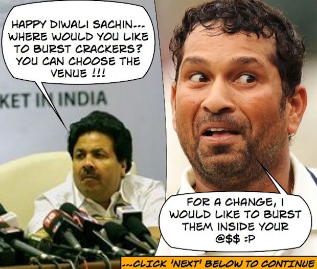 Where Sachin would burst Crackers