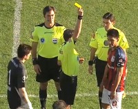 Argentine star gets quickest yellow card of all time for bizarre offence