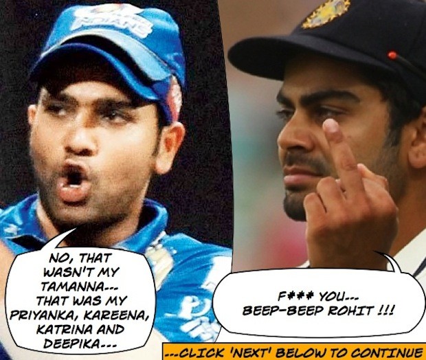 Rohit gives it back to Virat