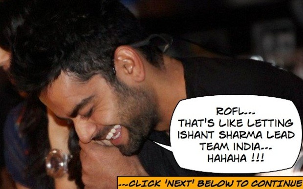 Virat Kohli goes ROFL...