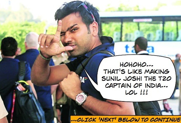 Rohit Sharma goes LOL...