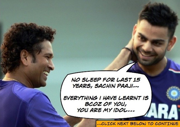 Virat Kohli says Thanks to Sachin