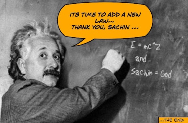 Einstein says thanks to Sachin