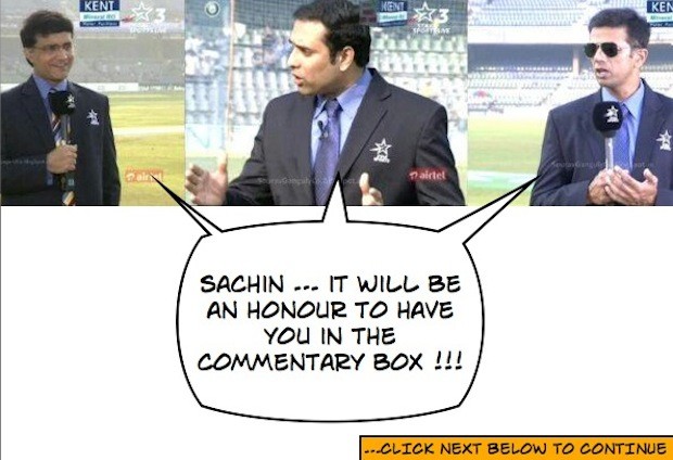 Ganguly Dravid Laxman welcome Sachin