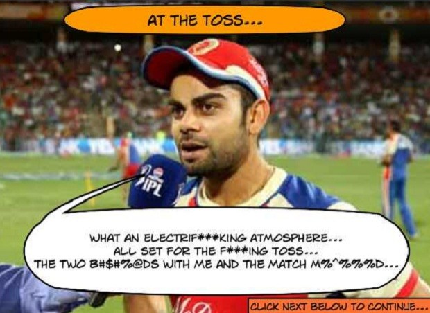 Virat Kohli at the toss