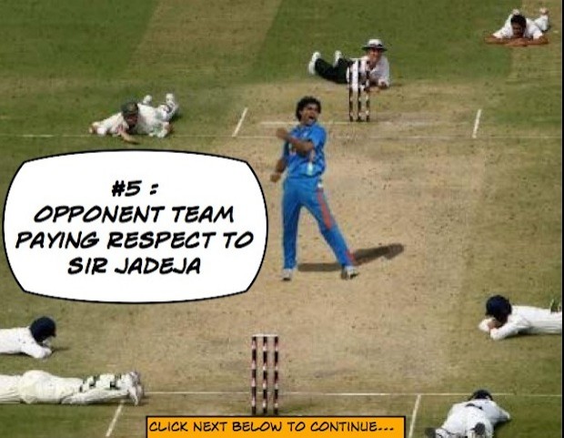 Opponent Team paying his respect to Sir Jadeja