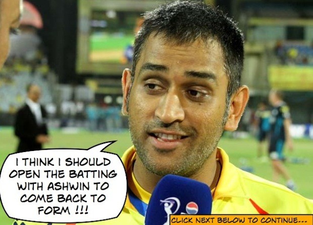 Dhoni to open the batting with Ashwin !!!